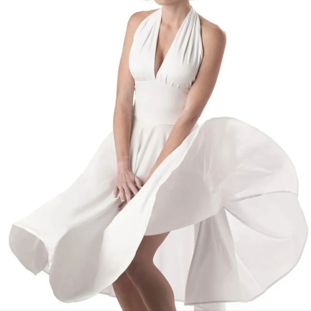 Amscan Elegant White Halter Dress